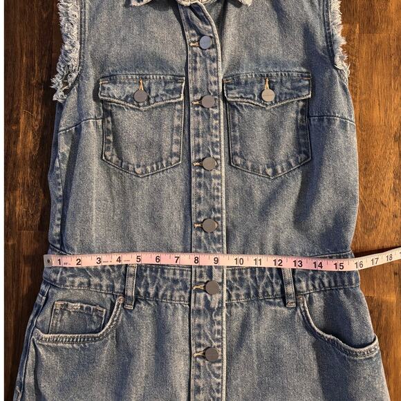 All Saints Light Blue Denim Maxi Dress - Picture 9 of 16